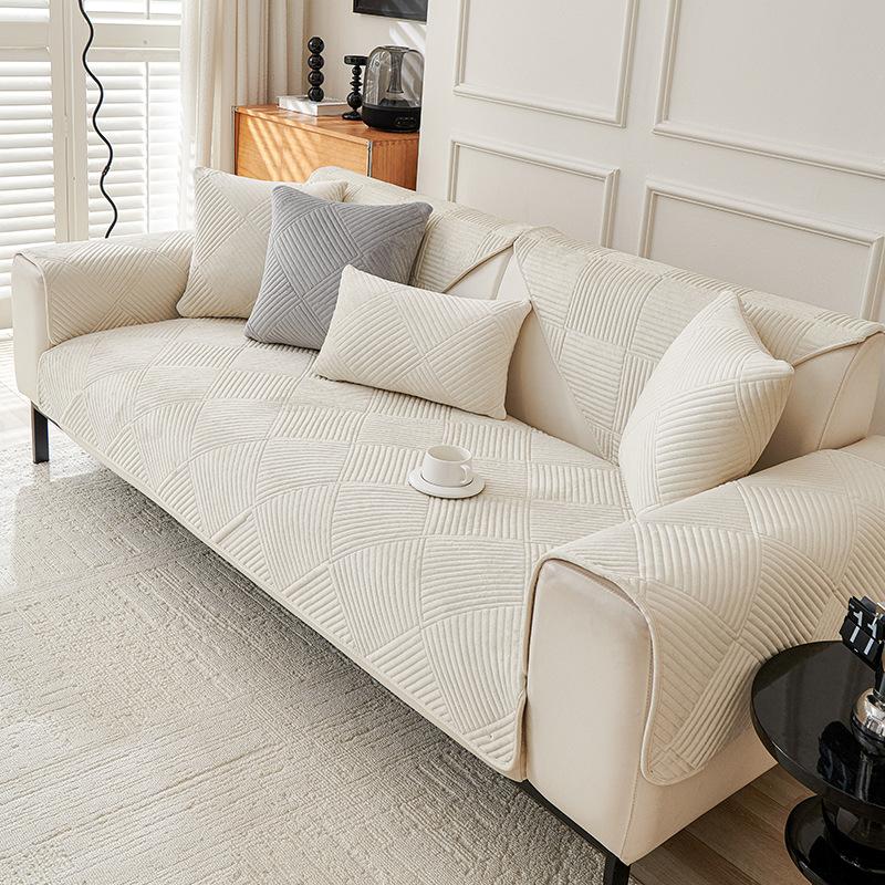 

1pc Plush Non-Slip Sofa Cover, Modern Luxury, Pet-Friendly, Breathable, Fashionable Home Decor, Suitable for Living Room, Bedroom 90*160cm