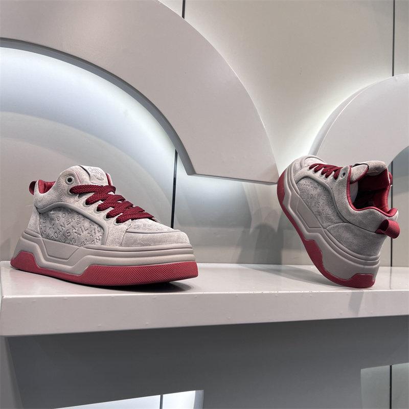 

Autumn and winter new shoes high-top warm non-slip single cotton casual 38 standard sneaker size серый