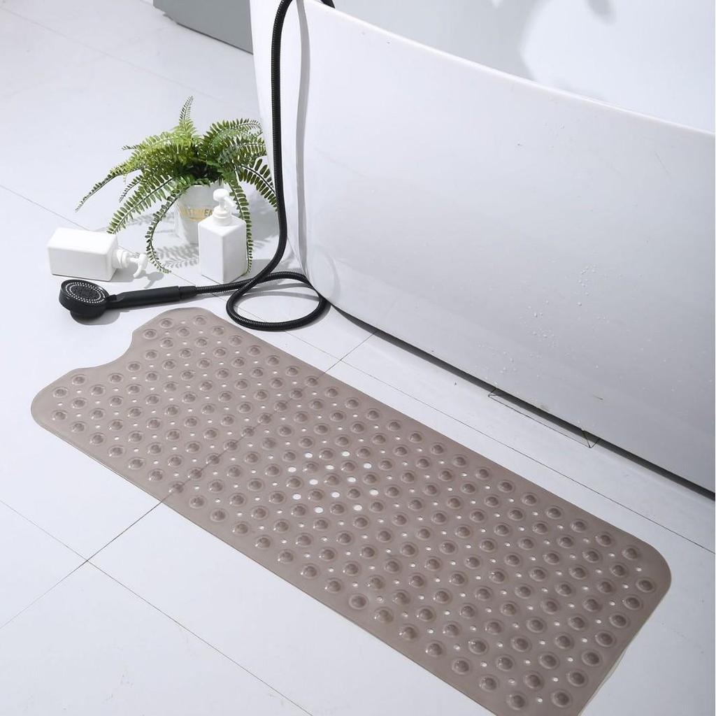 100x40 PVC Non-slip Bathtub Mat with Suction Cups - Waterproof Bathroom Floor Mat