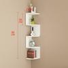 Compact Design Triangular Corner Shelf Space Saving Layered Bookshelf  Bedroom