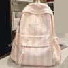 Nylon Bow Printed Lightweight Travel Bag Large Capacity Aesthetic Daypack Bow Rucksack Multi-pocket for Teens Girls Students