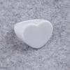 New 2025 Trend Black White Black Heart Resin Ring Geometric Round Big Heart Rings for Women Girls Fashion Party Jewelry Gifts