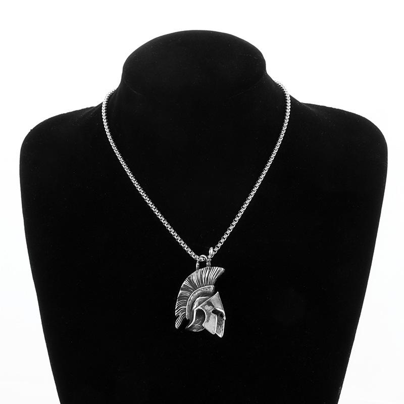 Odin Helmet Pendant Viking Totem Mens Personality Retro Necklace Indian