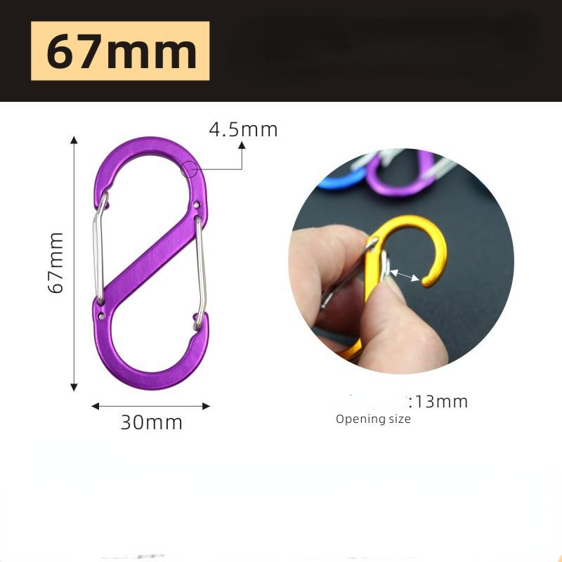 

Пряжка S-типа для альпинизма, рюкзак с 8-значной пряжкой, быстроподвесной рюкзак из алюминиевого сплава, многофункциональный крючок с пряжкой для кемпинга, кемпинга, EDC M