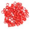 100 STK/pose 8MM 001-100 Nummererte Plast Brevdue Bird Ben Band Ringer(rød)