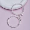 Two Lives Joy Sterling Silver S999 Lotus Pod Bead Bracelet - Pure Silver Women's Fresh Style Accessory