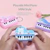 Mini Desktop Piano Keychain Cute Music Game Machine Innovative Study Toy for Kids Bag Accessories