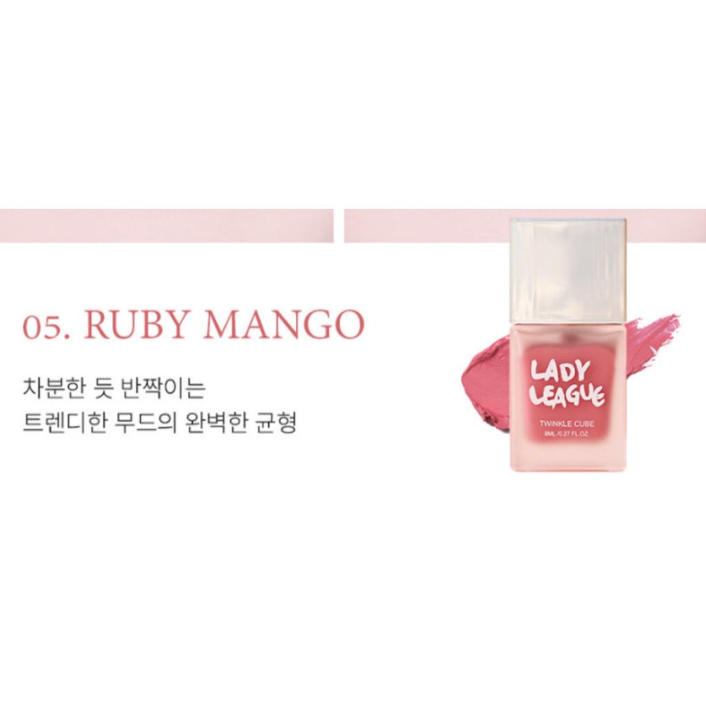 

Lady League Блестящий кубический тинт 8 мл (Выберите из 5 цветов) 005 Ruby Mango