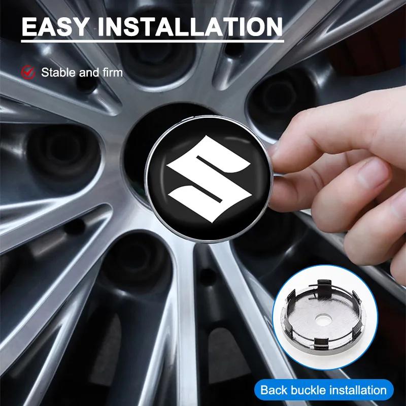 4 Stück 56/60MM Auto Radnabenabdeckungen Schutzkappe Abzeichen Autozubehör Für Suzuki DZire IGNIS Alto Spacia Jimmy VITARA SX4 GW250