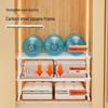 Punch-Free Retractable Kitchen Cabinet Organizer: Iron Art Grid Shelf & Stackable Wardrobe Partition.