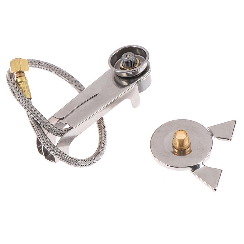 

1Set Picnic Camping Stove Split Converter Connector Gas Tank Adapter Incldue Box One Size
