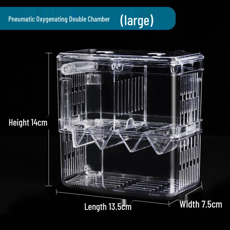Akryl Flytande Akvarium Isolering & Yngelkasse för Guppy och Yngel