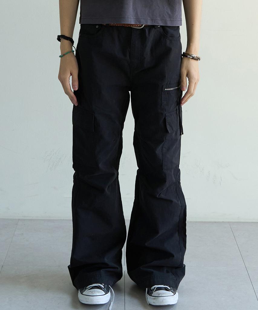 MAINBOOTH Cargo Bootcut Pants(Black)