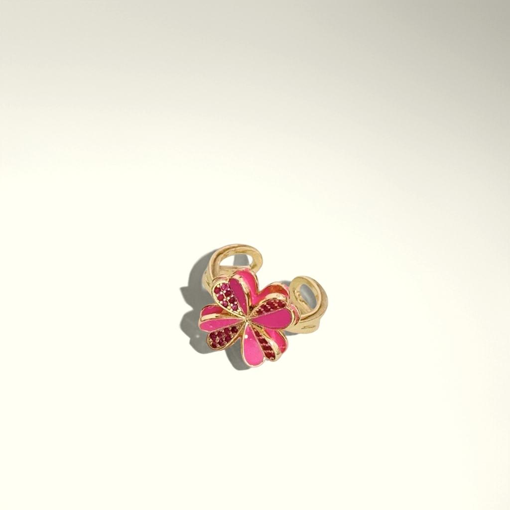 Four-leaf Clover Three-color Open Ring  Birthday Gift, Free Shipping, Daily Outfit, Sweet and Romantic