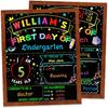 First and Last Day of School Double Sided Sign with Frame- 14”x11” Reble Dry Erase Board - Back To School Supplies for Kindergarten Preschool