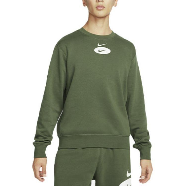 Nike Sweatshirts Men's Rugged Green Crew Neck Thickened Other DM5461-326