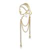 Brooch High-End Niche Girl Wearing Pearl Earrings Corsage Long Tassel Retro Accessories Suit Pin Woman