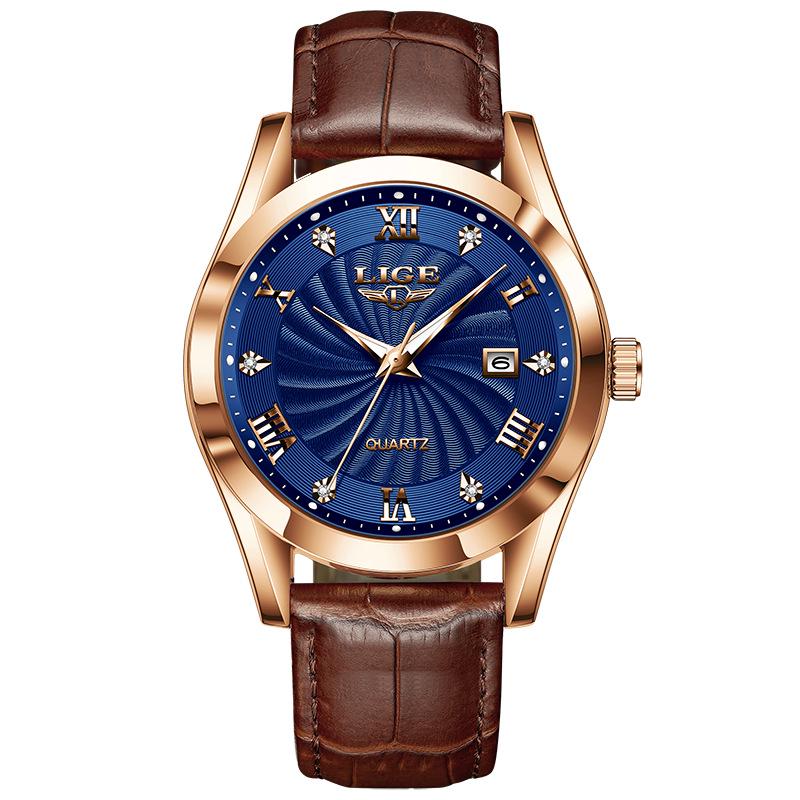 Men's Fashionable Waterproof Quartz Watch with Calendar & Luminous Features