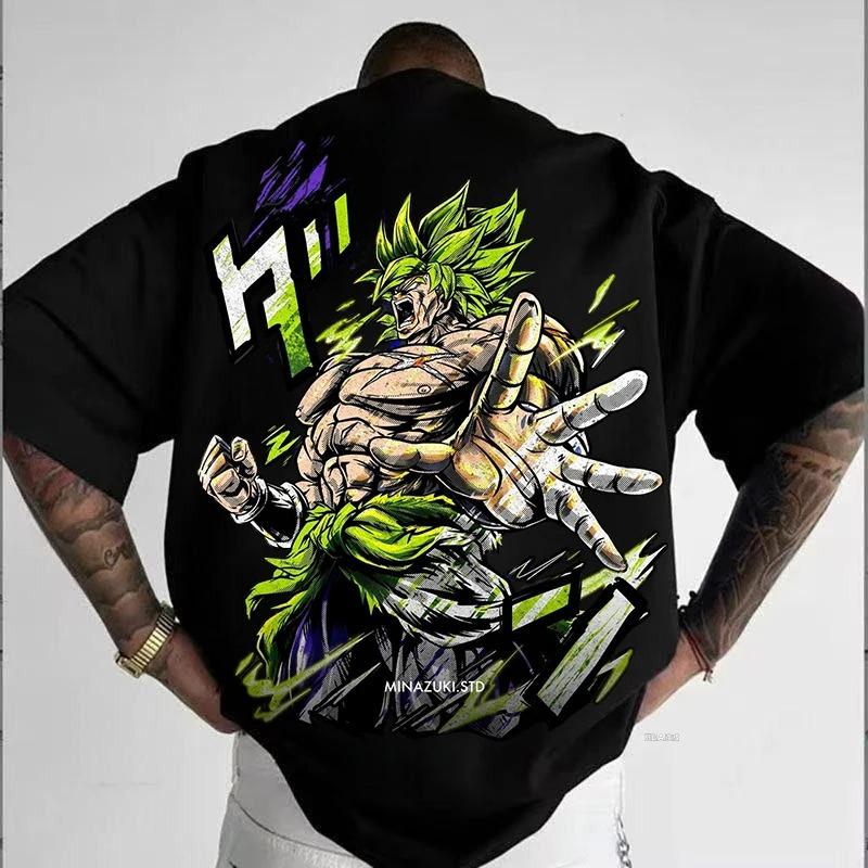 2026 New Hot Selling Fashion Boy Tshirt Dragon Ball Z Super Saiyan Son Goku Mens Loose Fit Street Summer Casual Anime Top