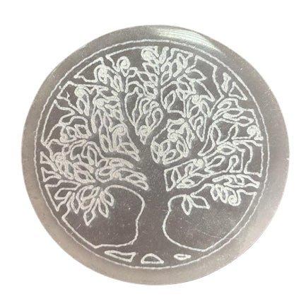 Selenite Charging Plate Tree of Life 8cm
