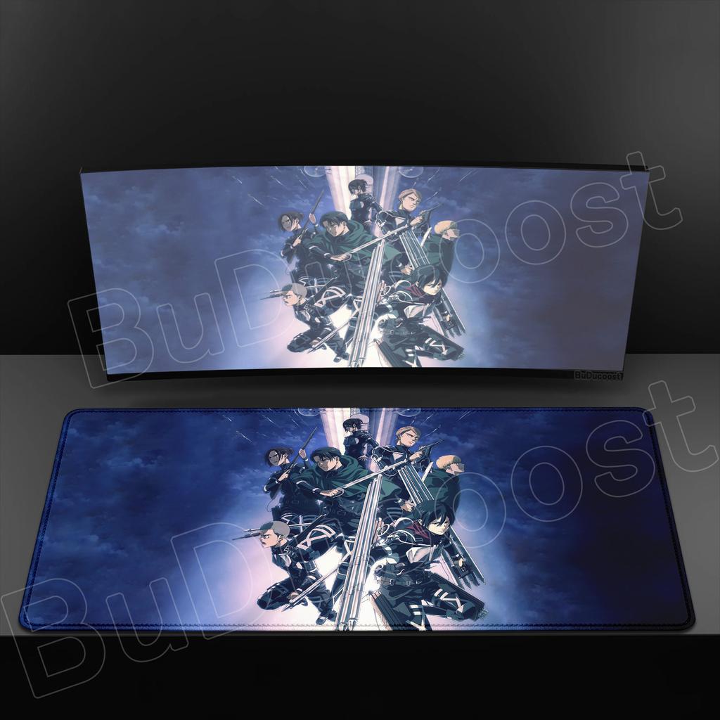 Attack On Titan Cool Anime Mouse Pad Gaming Keyboard Accessories Large Rubber Desk MatComputer Carpet Pc Gamer Non-slip Mousepad