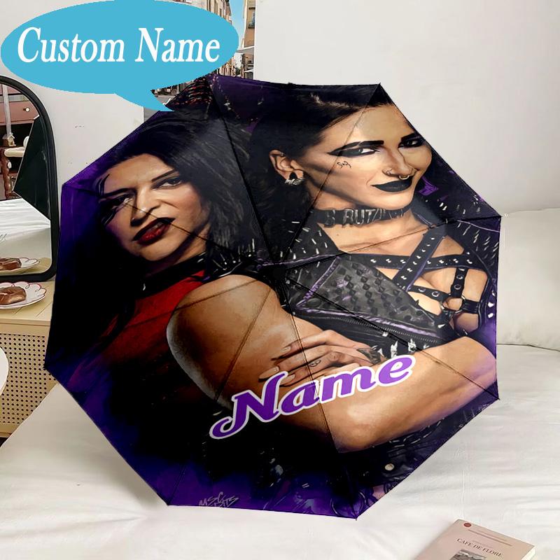 Custom Name Umbrella Champion Rhea wrestling Umbrella 8-Frame for Travel, Camping, Casual Lightweight Portable, Essential for Family Gifts