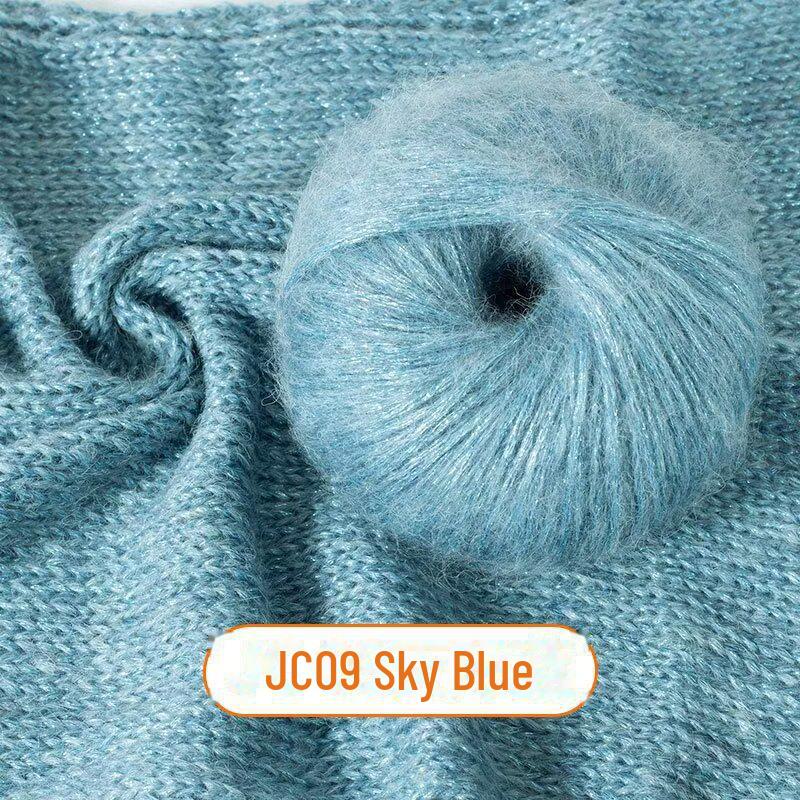 New Glitter Mohair Yarn for DIY Scarves and Baby Items