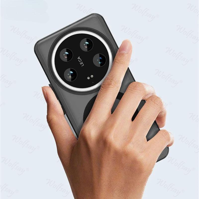 Průhledný kryt pro Xiaomi 14 Ultra Kryt pro Xiaomi 14 Ultra Magnetická adsorpce Bezdrátové nabíjení Kryt pro Xiaomi 14 Ultra Kryt
