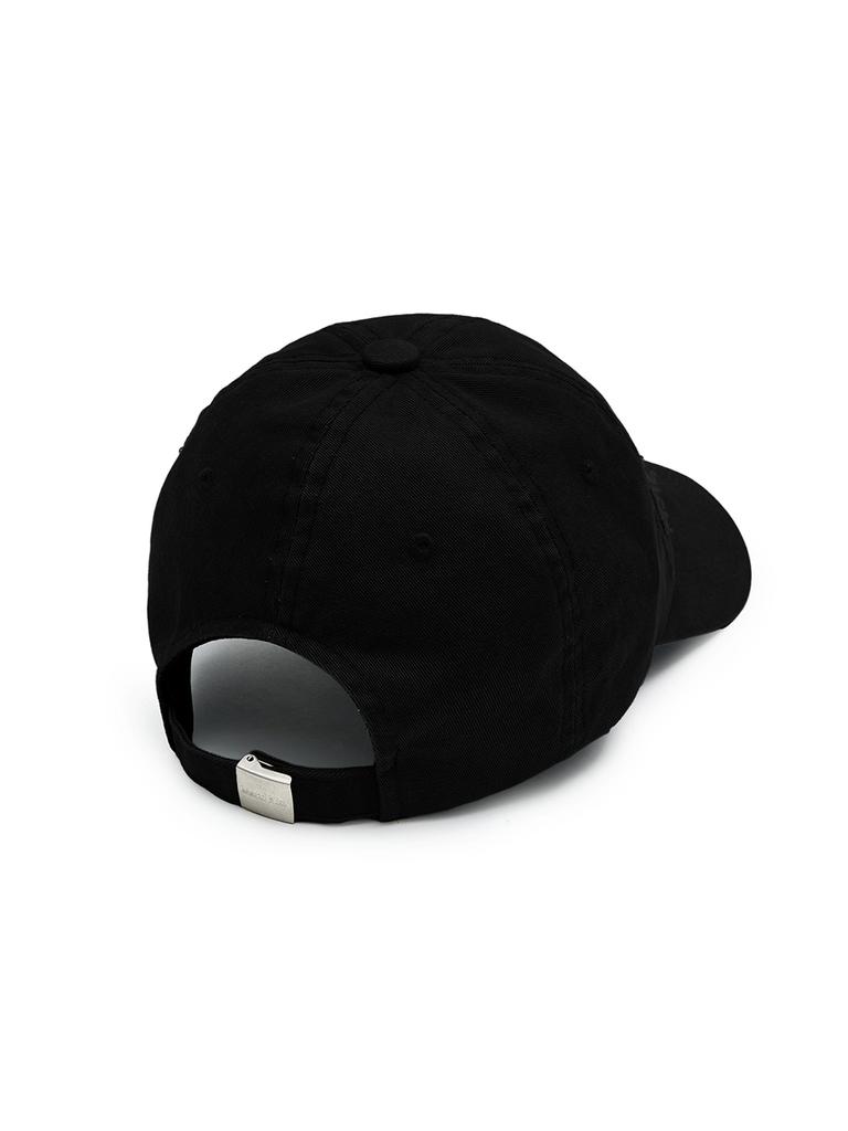 Mattengkim Rough Cut Applique Ball Cap In Black