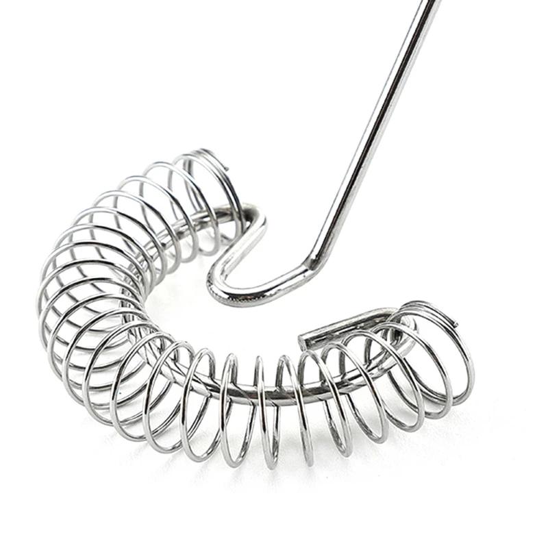 Stainless Steel Spring Coil Hand Whisk Egg Foamer Coffee Milk Egg Cream Stirring Manual Egg Beater Kitchen Tools