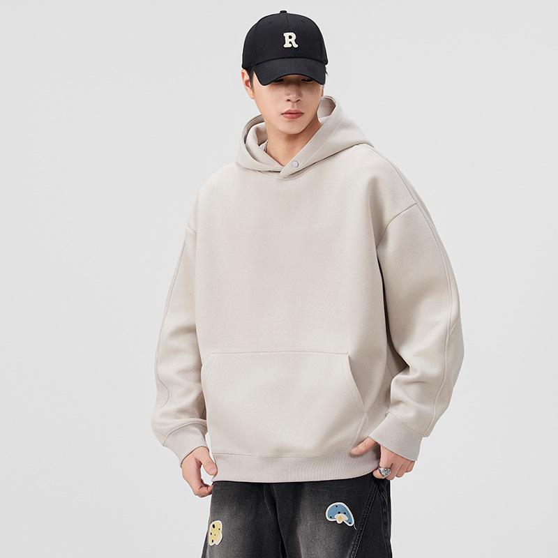 High-End American Men's Heavyweight Pullover Hoodie - Casual Autumn Trendy Jacket