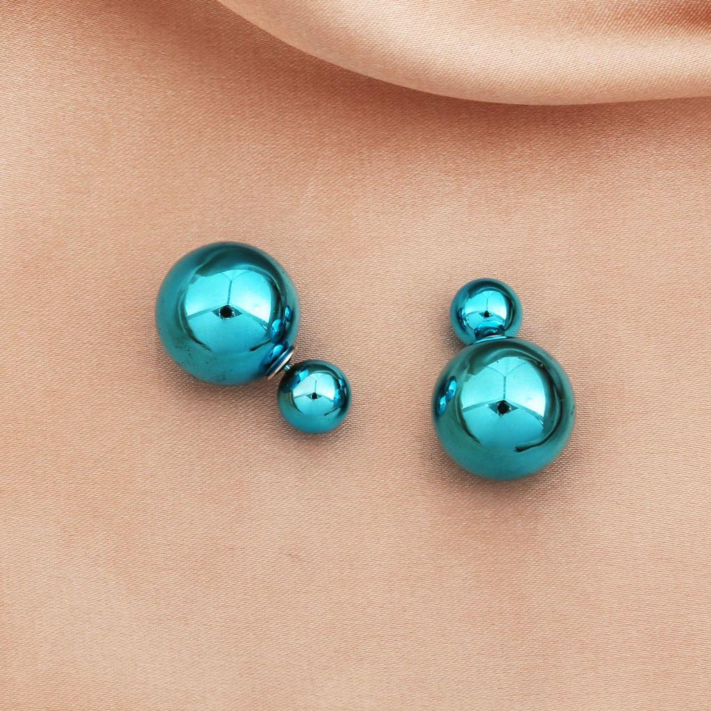 Classic Double-Sided Pearl Stud Earrings