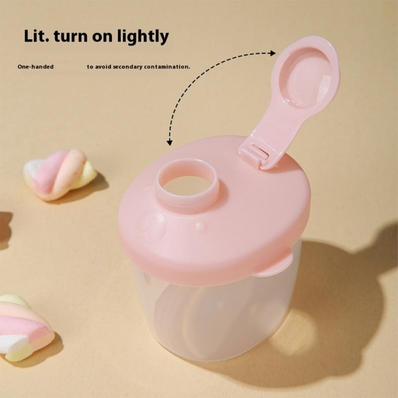 Travel Milk Powder Storaeg Box Formula Container Detachable Feature for Single Use Feeding and Easy Storage