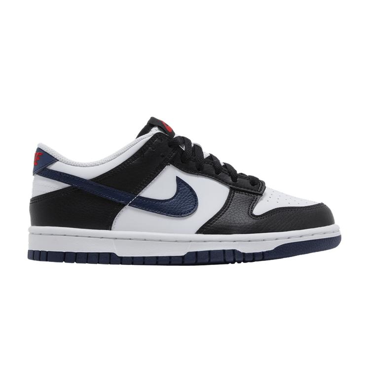 Nike Dunk Low Black White Midnight Navy (GS) 36