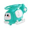 Helicopter Bamboo Dragonfly Toy Plastic Inertial Collision Aircraft Toys for Birthday Gifts Party Cyan