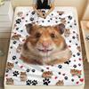 1PC Cartoon Animals Print Flannel Blanket, High Quality All Seasons, Home Decor, Warmth and Comfort, Perfect for Christmas Gifts