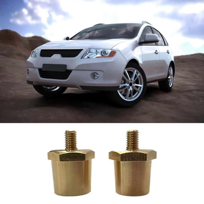 Male Thread Battery Post Adapter Automotive Positive and Negative Battery Terminals Charging Post Connector Brass