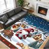 Christmas Printed Square Area Rug Soft Non Slip Floor Carpet For Bedroom Holiday Gift