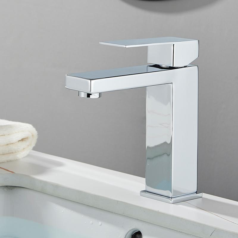 Shinesia Bathroom Faucets Stainless Steel Basin Faucet Tall And Short Deck Mounted Bathroom Sink Mixer Tap Hot And Cold Water