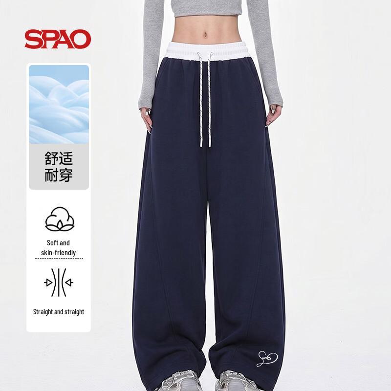 Женские спортивные брюки SPAO с цветовыми блоками, изогнутые, прямые S