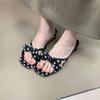 Schuhe Pantoffeln Lässige Sandalen Pantoffeln Damen Niedrige Keile Damen Strand Luxus 2026 Clogs Gummi Stoff PU Römische Hufabsätze Skandale