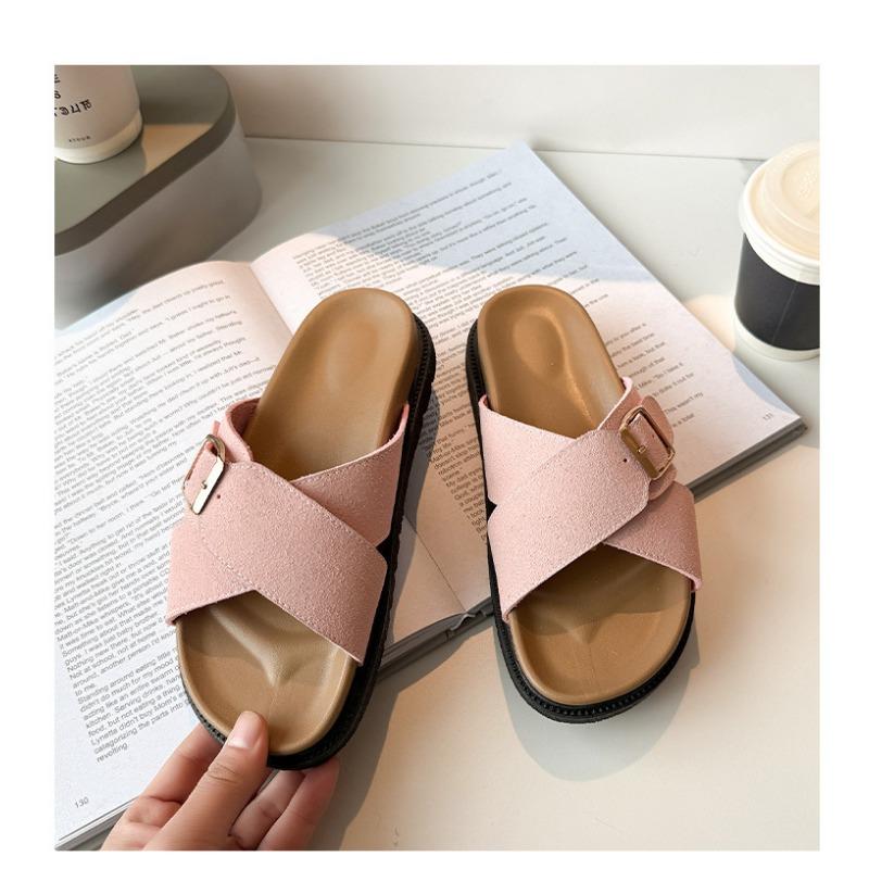 Oversized, Sandals, Thick Bottom, Versatile, Beach Shoes, Seaside, New Style, Outerwear, Women's, Slippers