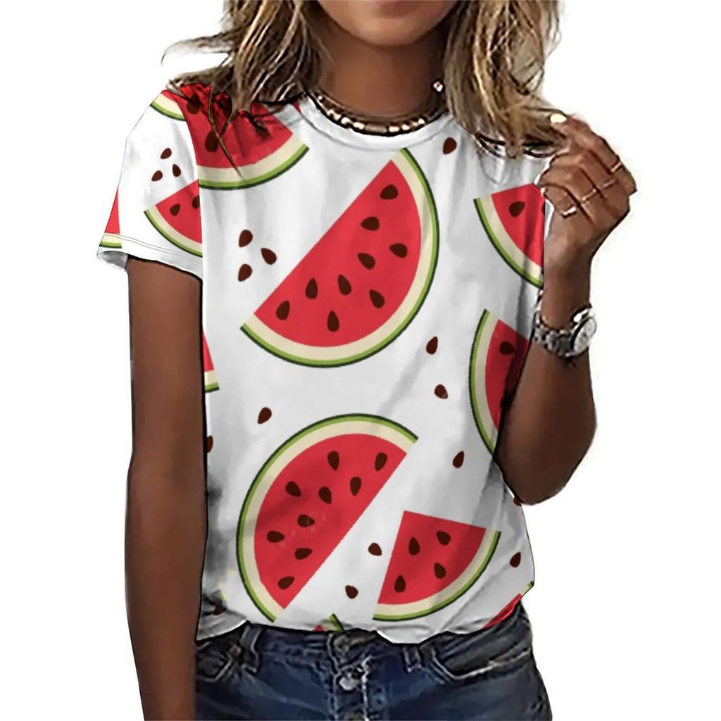 Women's 3D Printed T-shirt Clothing Short Sleeved Top Fruit Women's Graphic Harajuku T-shirt