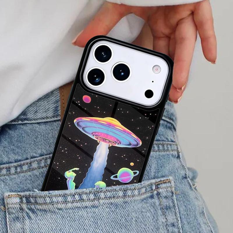 Aesthetics Alien Space Vaporwave Phone Case for iPhone 16e 15 14 13 12 17 Pro Max Plus Air 17pro Cover Coque