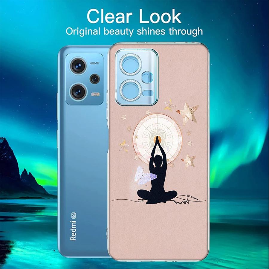 Hot Sell Yoga Namaste Phone Case For Redmi 12 13C 12C 15C 9 10 10C Note 13 Pro Plus 14 15 Pro 9T 9C 9A TPU Soft Cover Clear Cell