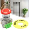 22mm Emergency Stop Switch Push Button 660V 10A Red Sign Mushroom Emergency Stop Switch Dustproof Waterproof for Industry