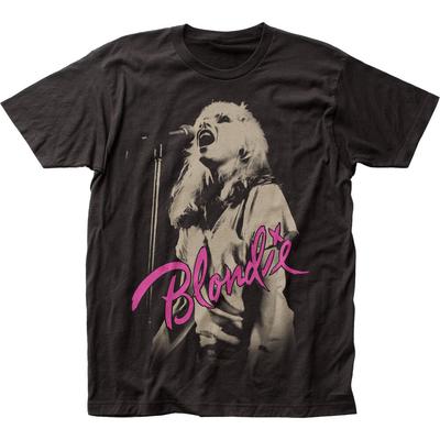 26 Blondie Mic T Shirt Mens Rock and Roll Music Band Tee New Black Unisex T-Shirt