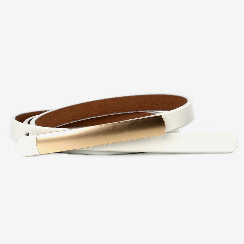 Retro Women's Thin Black Genuine Leather Waist Belt - Versatile Fashion Accessory for Dresses and Skirts