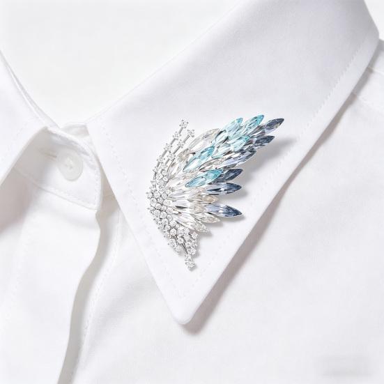 Schmetterling Brosche Bunte Diamanten Dekor Langlebige Legierung Funkelnde Flügel Vielseitiger Revers Anstecker für Anzüge Mäntel Kleider Taschen