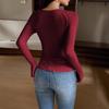 Y2K Cream Yellow Sweet Academic Style Top - Cross-border Sunshine Girl's Christmas Autumn Fashion for Women